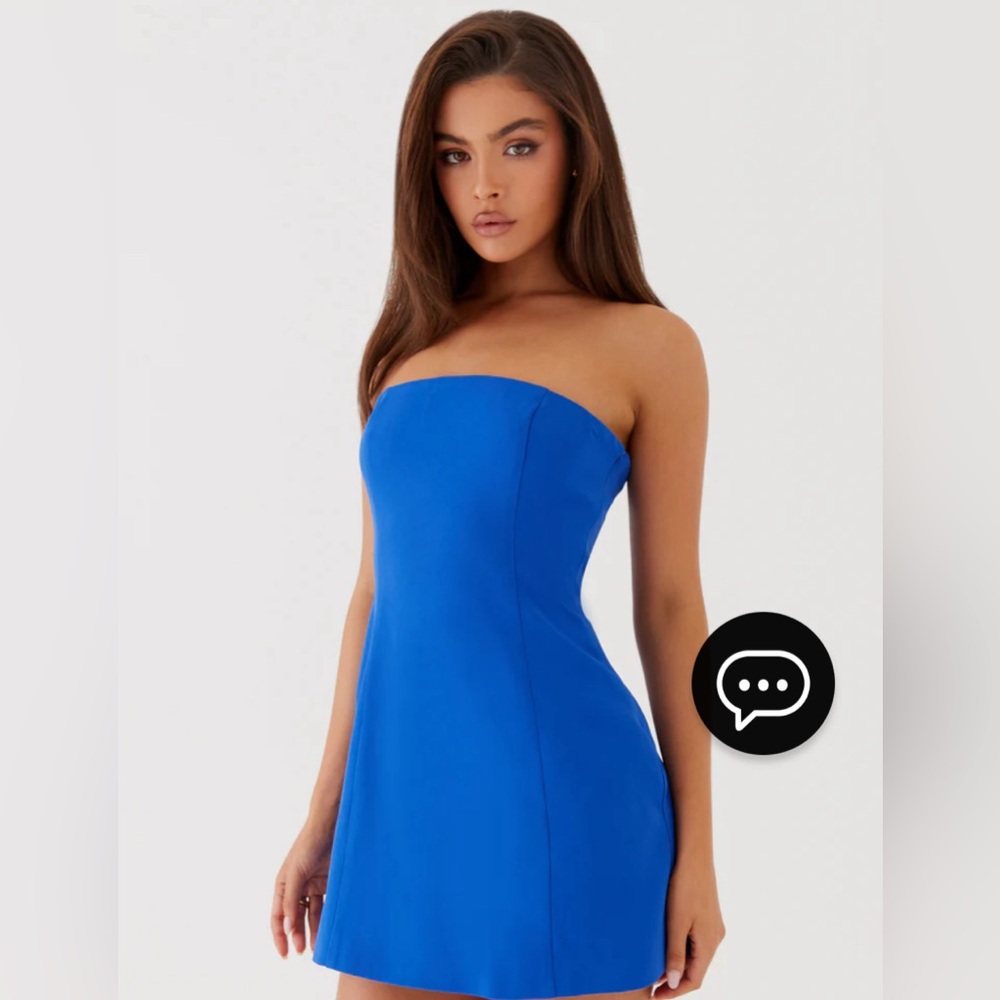 Peppermayo AYANNA STRAPLESS MINI DRESS - size 6 Cobalt